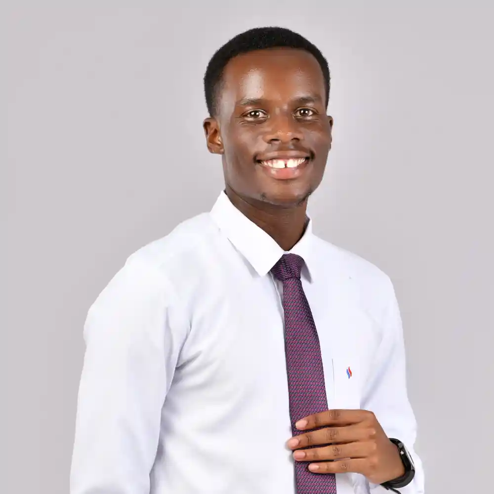 Professional headshot of Manasseh Adina, Co-founder and Lead Web Developer at Kazibora Digital