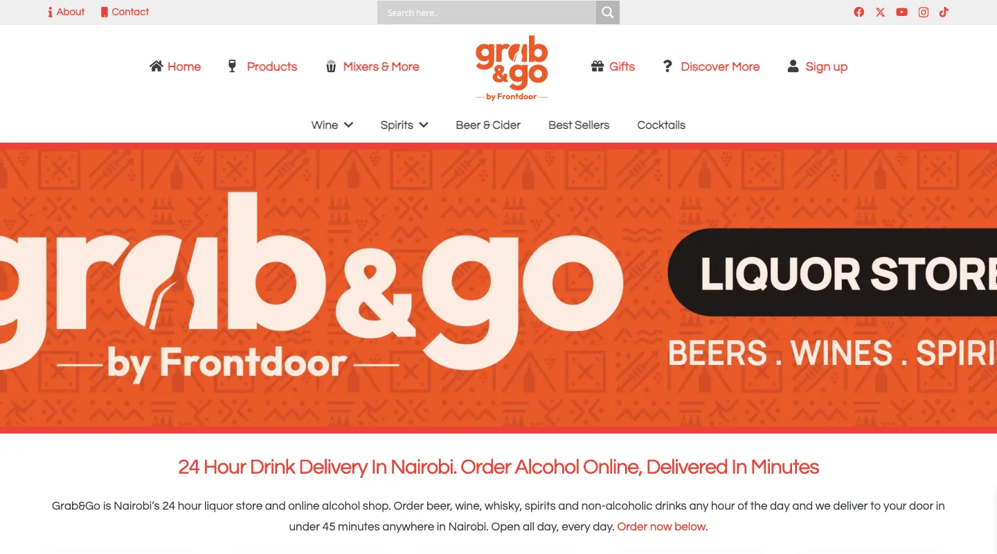 Grab&Go by Frontdoor website
